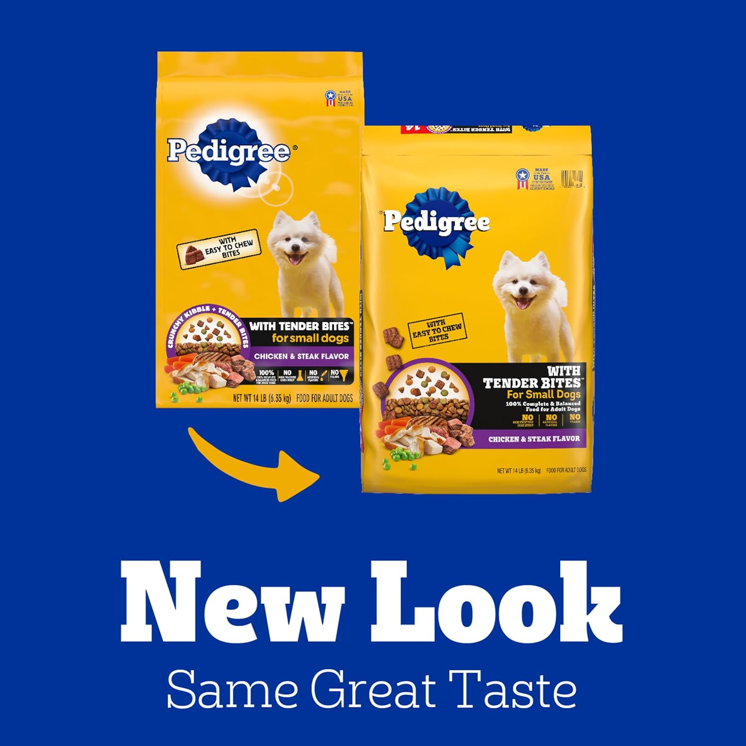 with Tender Bites for Small Dogs Adult Dry Dog Food, Chicken and Steak Flavor, 14 Lb. Bag - Image 2