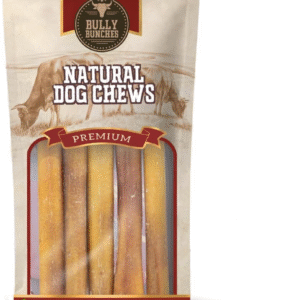 Premium 6 Inch Standard Odor-Free Bully Sticks for Small to Medium Dogs & Puppies - Long Lasting Chews for Oral Care - All Natural, 100% Beef Dog Treats, Rawhide Free (5 Pack)