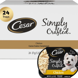 Simply Crafted Adult Wet Dog Food Meal Topper, Chicken, 1.3 Oz. Tubs (24 Count, Pack of 1)