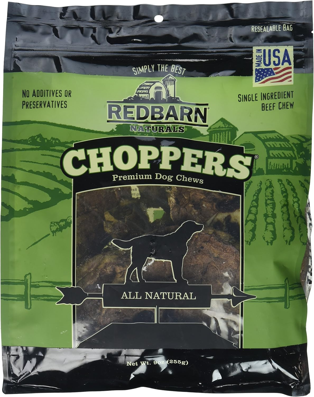 Natural Choppers Beef Lung Chew Treats for Dogs - Premium Made in USA Rawhide-Free Single Ingredient High Protein Low Fat - 9 Oz Bag - Image 4