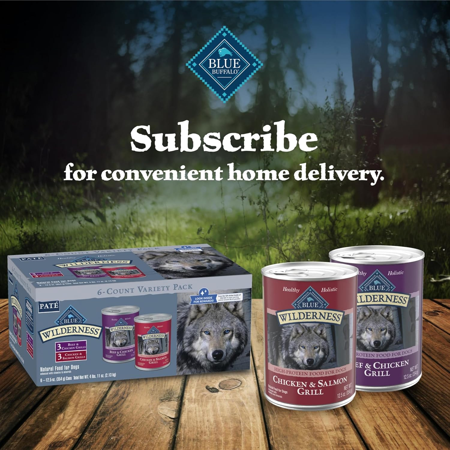 Wilderness High Protein Beef and Chicken & Salmon and Chicken Wet Dog Food Variety Pack for Adult Dogs, Grain-Free, 12.5 Oz Cans (6 Pack) - Image 9