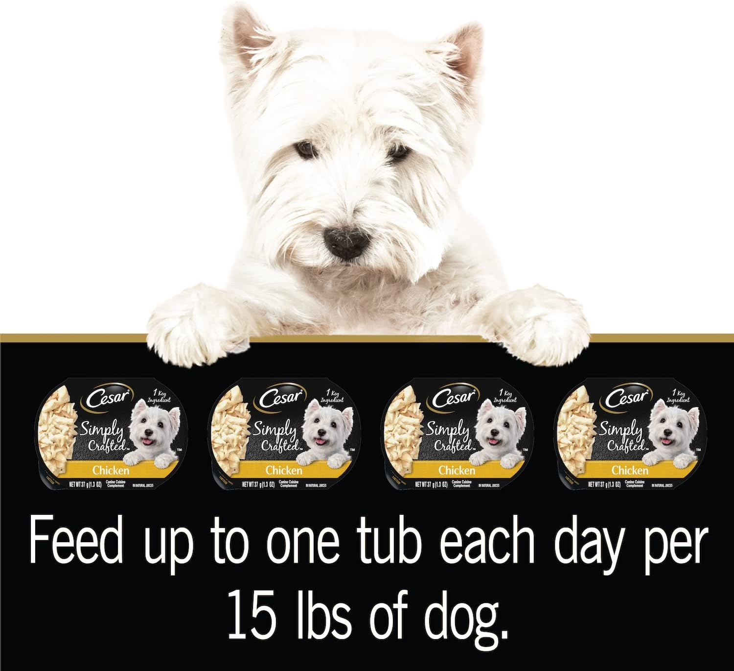 Simply Crafted Adult Wet Dog Food Meal Topper, Chicken, 1.3 Oz. Tubs (24 Count, Pack of 1) - Image 6