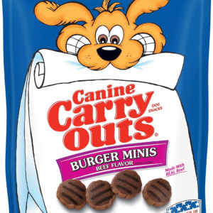 Dog Treats, Burger Minis Beef Flavor, 22.5 Ounce (Pack of 6), Made with Real Beef