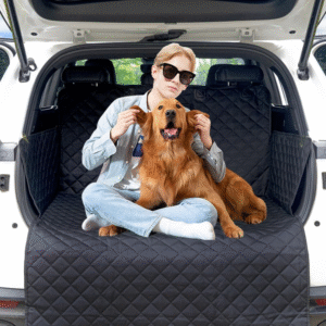 SUV Cargo Liner for Dog Car Seat Cover for Pets Waterproof Cargo Cover Dog Seat Mat for Suvs Sedans Vans with Bumper Flap Protector, Non-Slip, Black 70"X40"