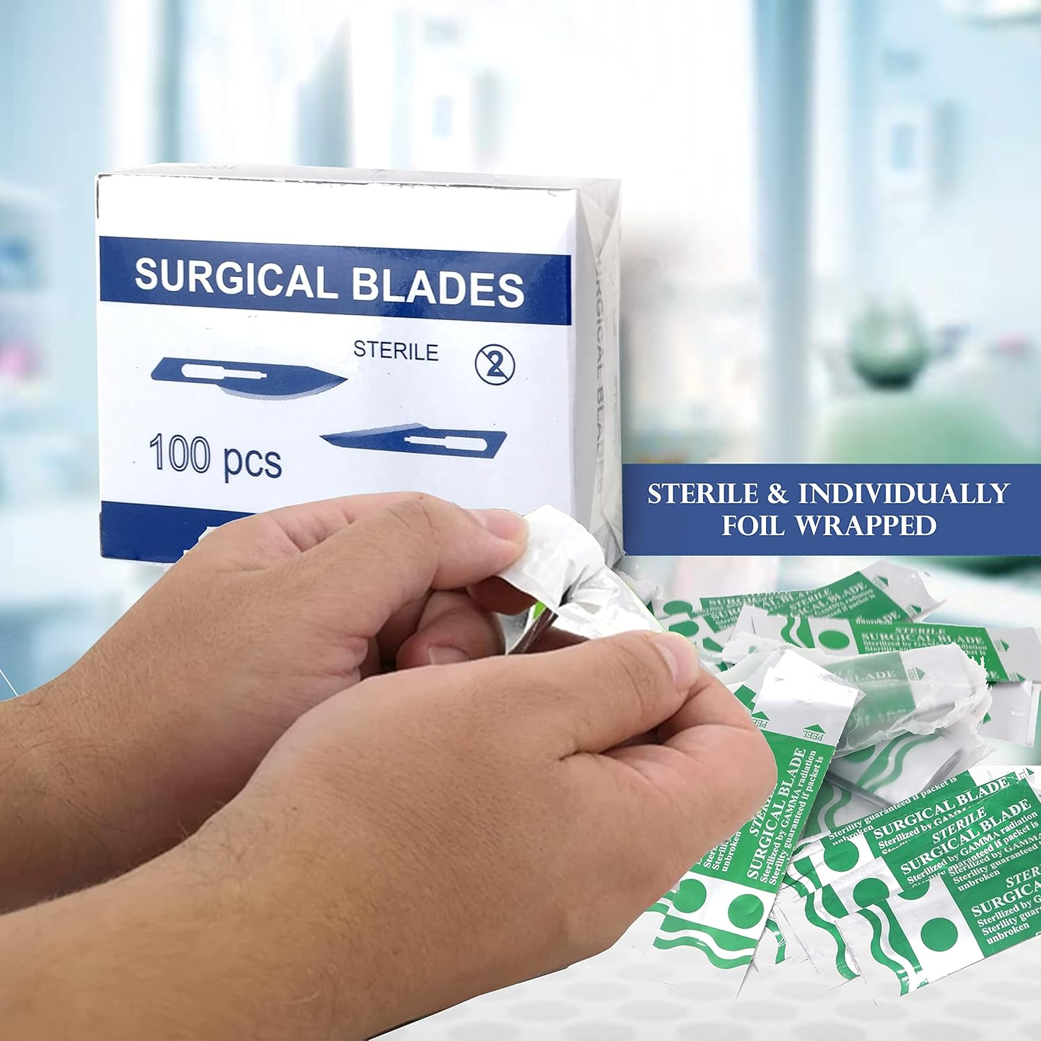 Premium 72 Pcs Feline + Canine Spay Pack Stainless Steel Veterinary Set - Scissors Forceps Hemostats Needle Holder Backhaus Clamps + Extra Blades - All in 1 Complete Kit - Image 6