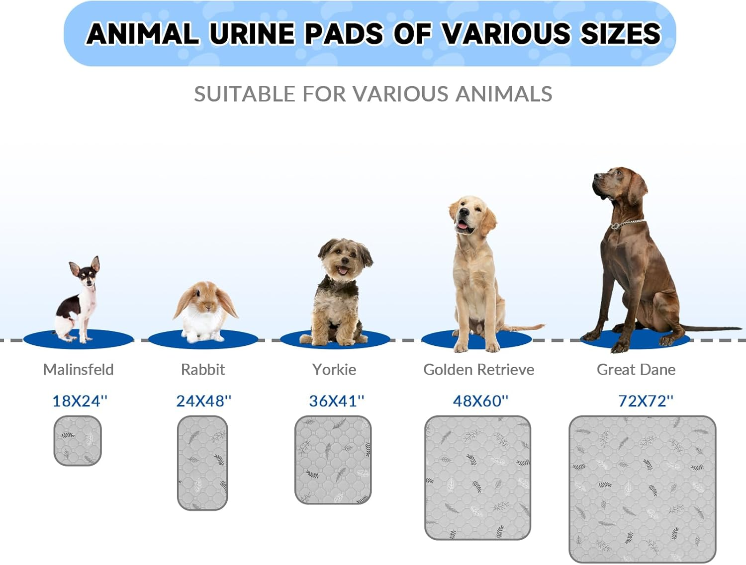 Washable Pee Pads for Dogs 2-Pack Reusable Puppy Pet Training Pads, Waterproof Dog Crate, Whelping Pad, Non-Slip Protects against Urine Leakage (Leaves - Deep Grey, 18X24) F-U1 - Image 6