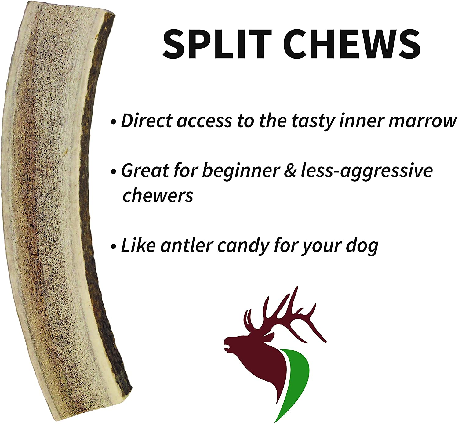 – X Large Split Single Pack (For 50+ Lb Dogs) Premium Grade Elk Antler for Dogs (1 Piece) Sourced in the USA - Image 4