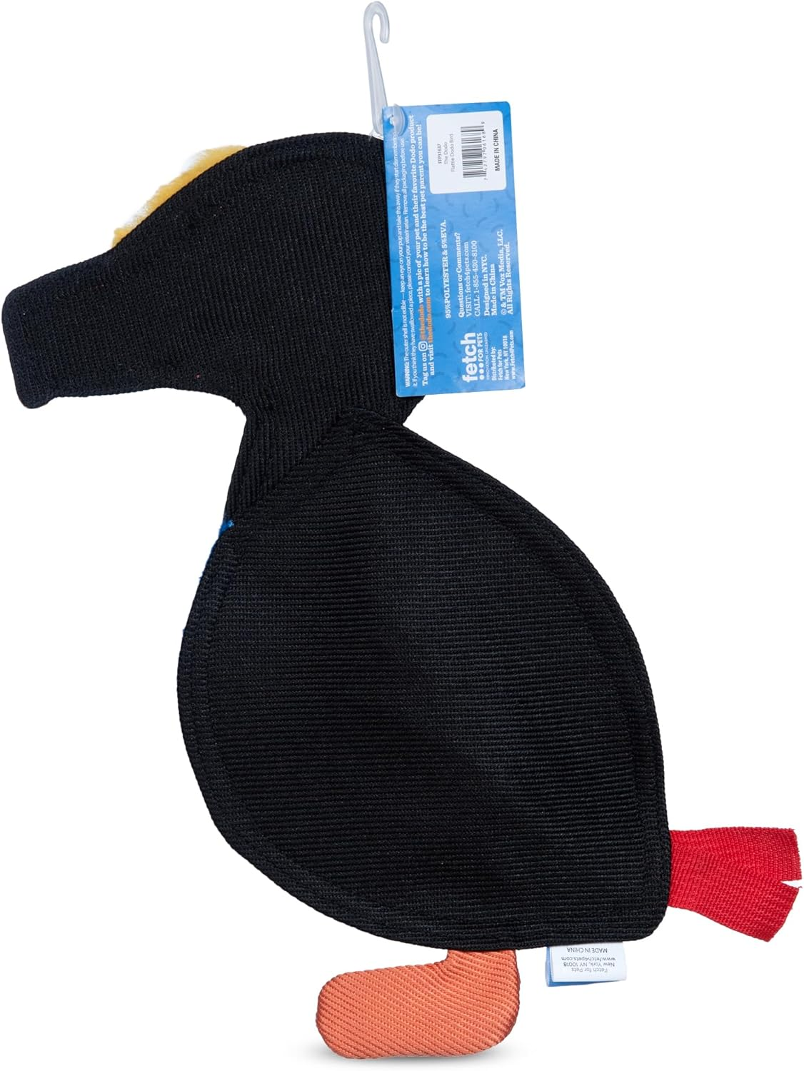 Stuffing-Free Durable Dodo Bird Dog Toy; Stuffingless Toy for Dogs; No Stuffing Dog Toys with Crinkle Sound and Squeaker; Dodo Birdtoy for Dogs in Flat Style Plush - Image 3