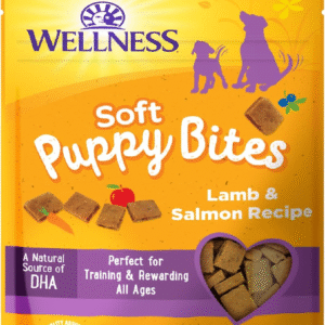 Puppy Treats, Natural, Training Treat, Grain Free, Soft Lamb & Salmon (3 Ounce Bag)