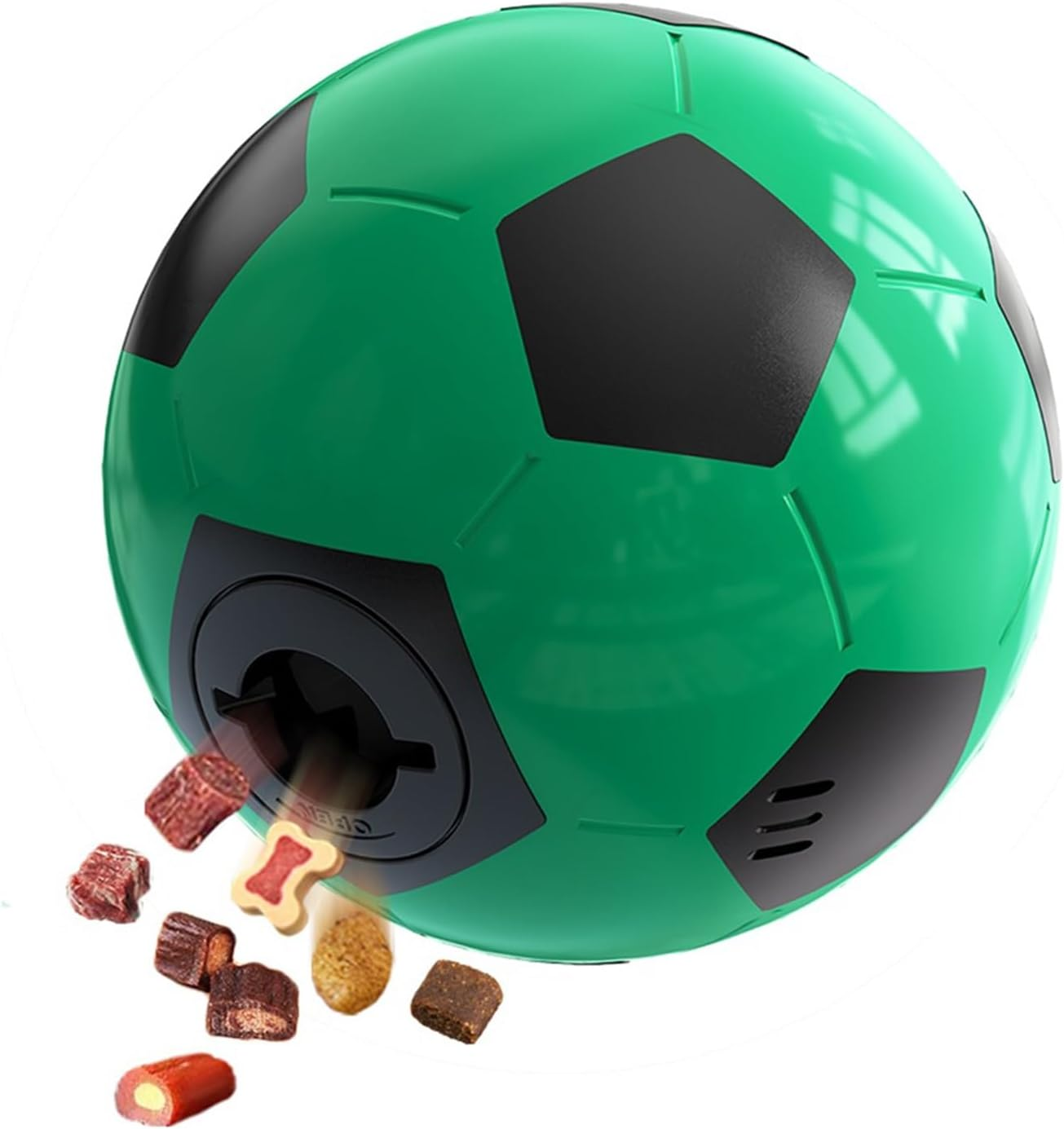 Interactive Dog Toys Soccer Ball, Indestructible Dog Balls Perfect for Large Medium Breed, Dogs Puzzles for Smart Dogs & Treat Dispensing Dog Toys to Keep Them Busy, Dog Slow Feeder Treat Ball