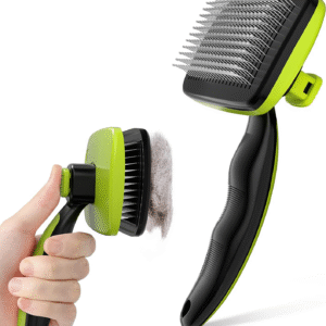 Self-Cleaning Slicker Brush for Dogs, Cats, Lightweight Dog Brush for Shedding Massaging Grooming, Cat Brush Gently Removes Loose Fur Undercoat for Small Dogs Cats Rabbits of All Hair Types