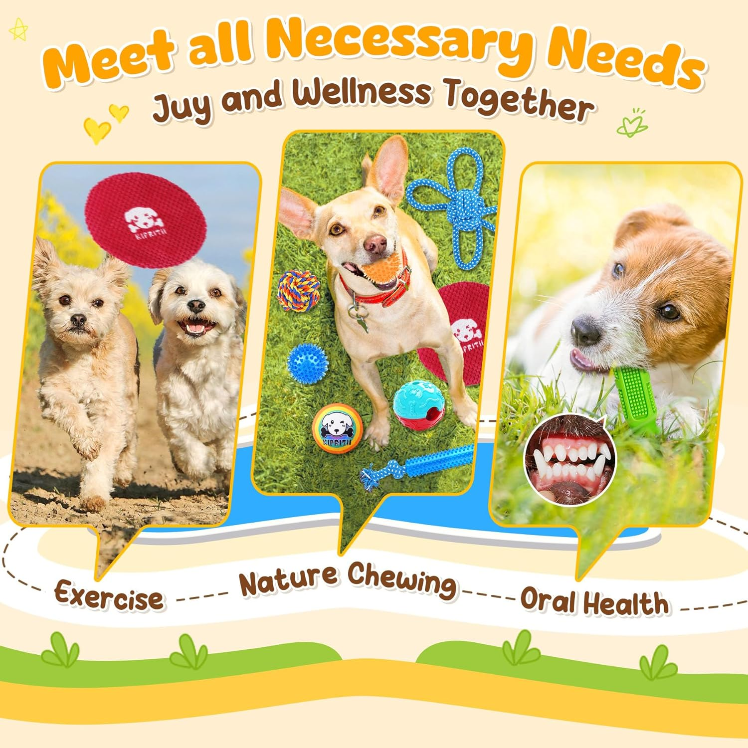 25 Pack Various Puppy Dog Toys for Teething, Entertainment & Interaction, Puppy Chew Toys Pack with Rope Toy, Treat Balls and Dog Squeaky Toys for Puppies & Small Dogs - Image 5