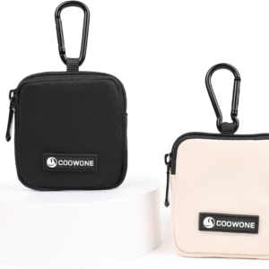 Dog Treat Pouch 2 PCS, Waterproof Small Dog Treat Bag for Leash, Hands Free Dog Walking Bag with Carabiner, Dog Poop Bag Holder for Pet Puppy Travel or Outdoor Use, Zipper Closure to Avoid Spilling