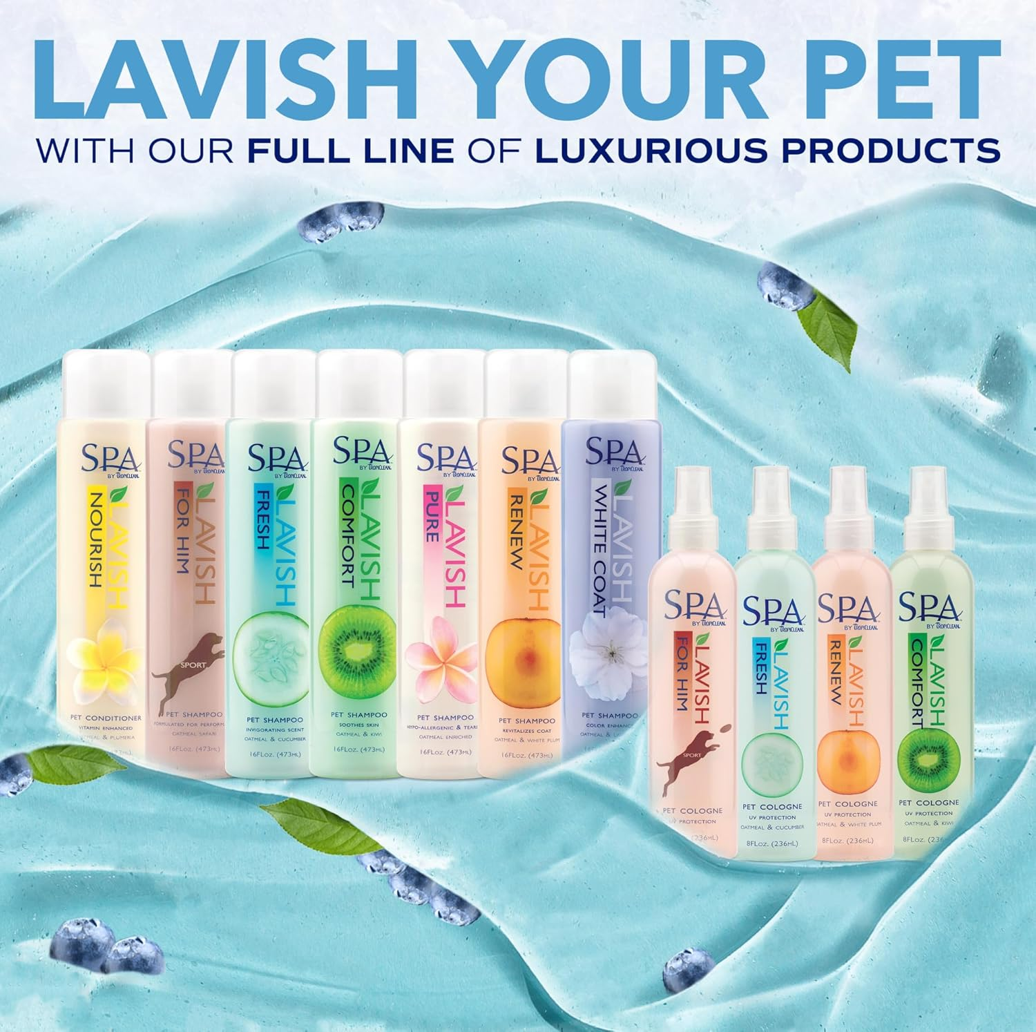 SPA Tear Stain Remover for Dogs | Blueberry Facial Shampoo | Odor Eliminator | Tearless | Whitening and Brightening | Made in USA | 8Oz. - Image 8