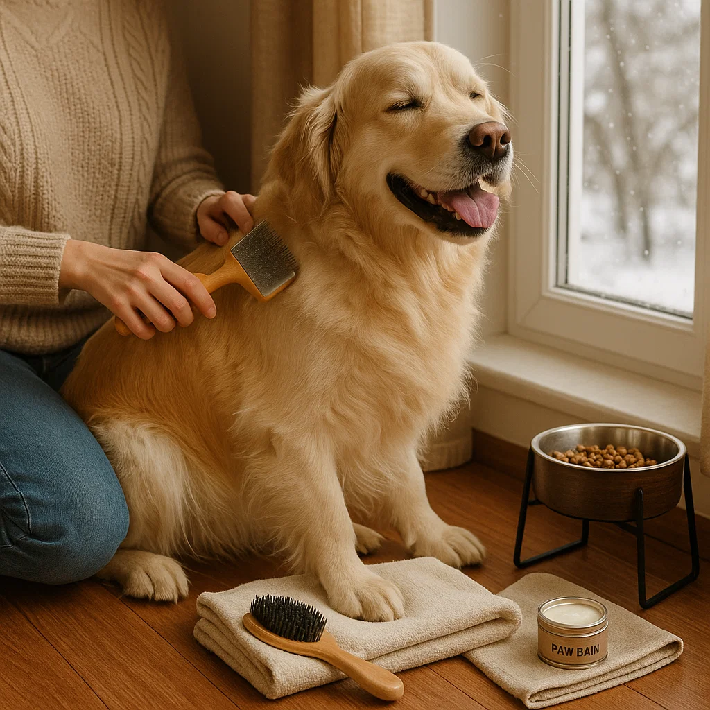 Dog grooming essentials cozy winter routine