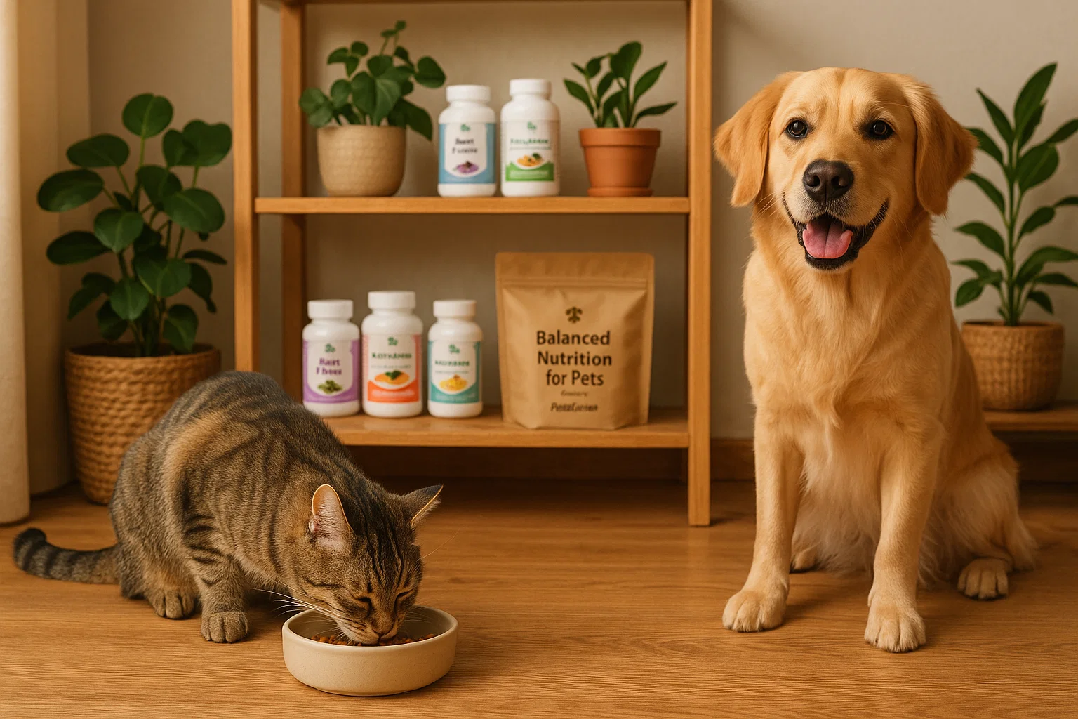 Giving dog vitamin treat