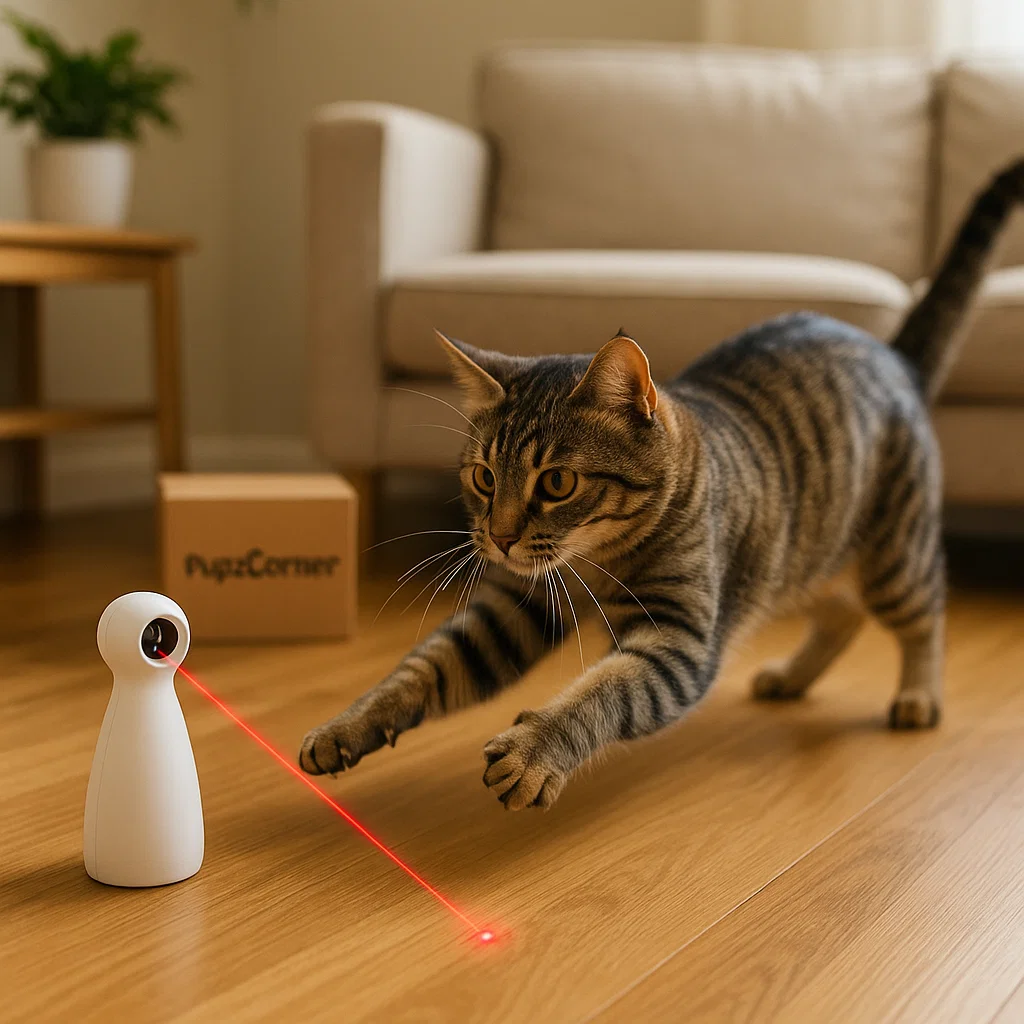 interactive cat playtime moment