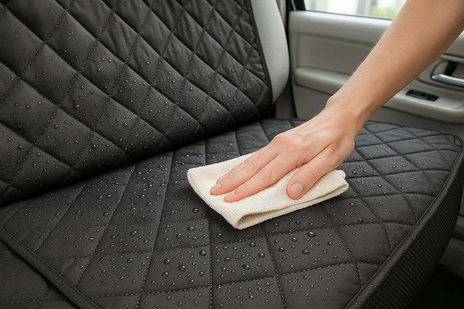 Cleaning a waterproof dog seat cover