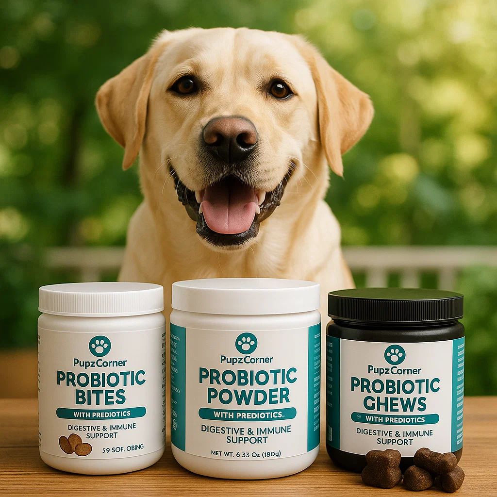 pupzcorner probiotic supplements display