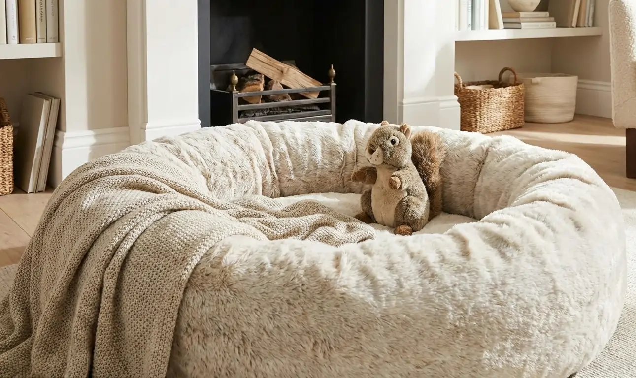 cozy-dog-bed-with-blanket-for-comfort