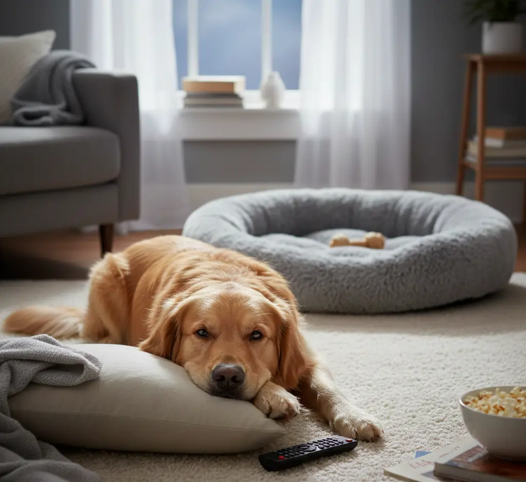 dog-refusing-to-sleep-in-their-bed-and-dog-sleeping-positions