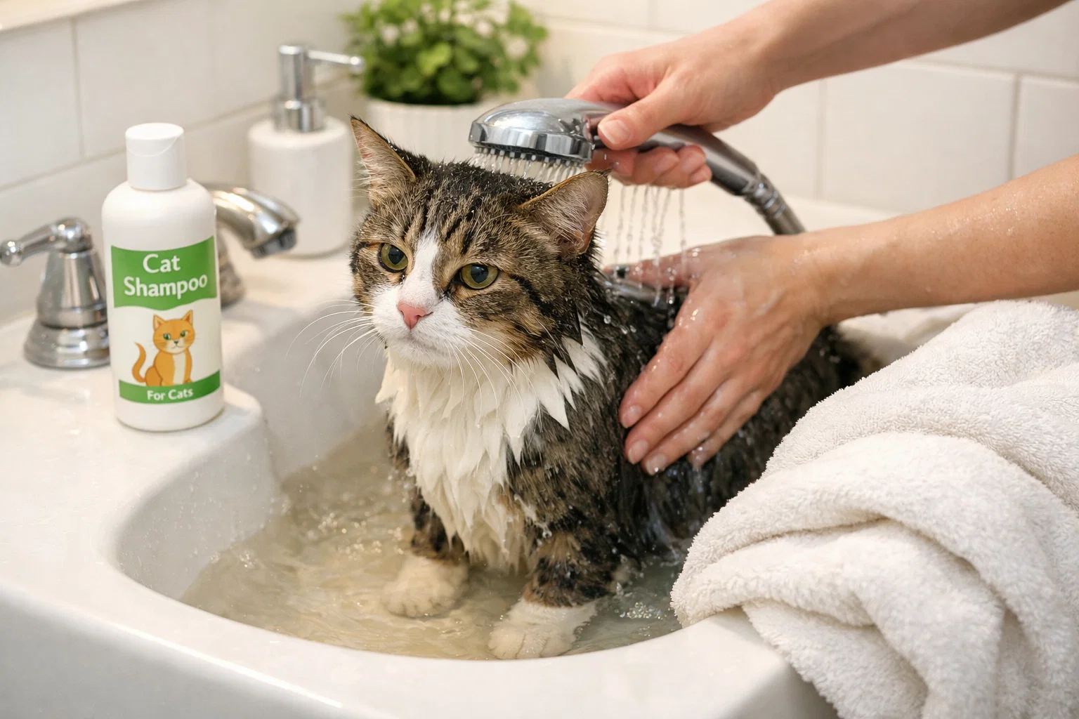 Cat shampoo